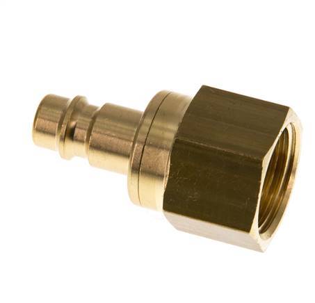 Brass DN 7.2 (Euro) Air Coupling Plug G 1/2 inch Female Double Shut-Off