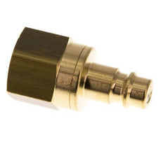 Brass DN 7.2 (Euro) Air Coupling Plug G 1/4 inch Female Double Shut-Off