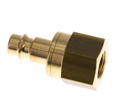 Brass DN 7.2 (Euro) Air Coupling Plug G 1/4 inch Female Double Shut-Off