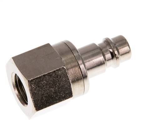 Nickel-plated Brass DN 7.2 (Euro) Air Coupling Plug G 1/4 inch Female Double Shut-Off