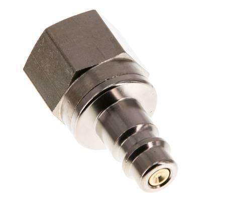 Nickel-plated Brass DN 7.2 (Euro) Air Coupling Plug G 1/4 inch Female Double Shut-Off