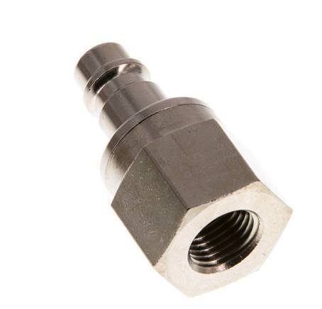 Nickel-plated Brass DN 7.2 (Euro) Air Coupling Plug G 1/4 inch Female Double Shut-Off
