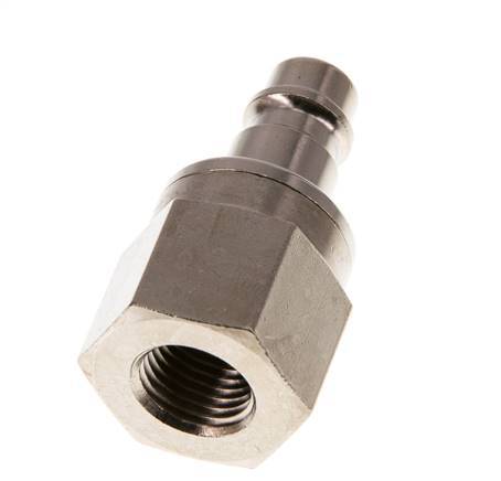 Nickel-plated Brass DN 7.2 (Euro) Air Coupling Plug G 1/4 inch Female Double Shut-Off