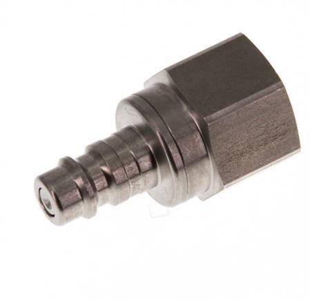 Stainless steel DN 7.2 (Euro) Air Coupling Plug G 1/2 inch Female Double Shut-Off