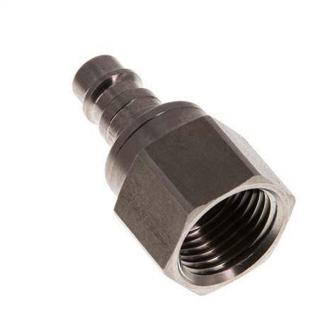 Stainless steel DN 7.2 (Euro) Air Coupling Plug G 1/2 inch Female Double Shut-Off
