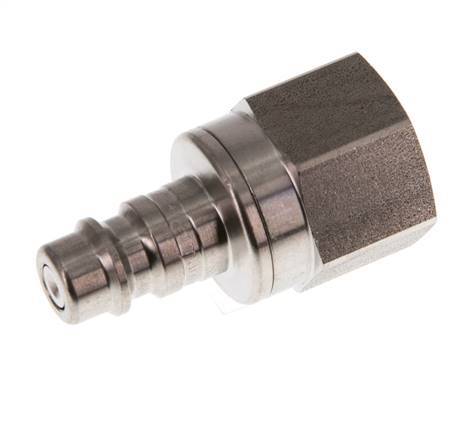 Stainless steel DN 7.2 (Euro) Air Coupling Plug G 1/4 inch Female Double Shut-Off