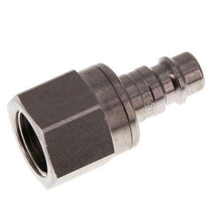 Stainless steel DN 7.2 (Euro) Air Coupling Plug G 3/8 inch Female Double Shut-Off