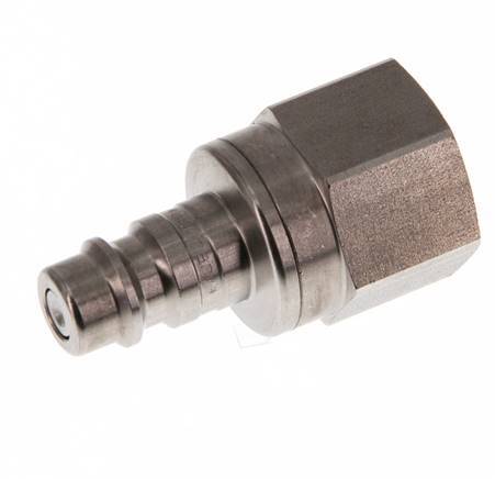 Stainless steel DN 7.2 (Euro) Air Coupling Plug G 3/8 inch Female Double Shut-Off