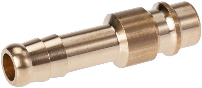 Nickel-plated Brass DN 7.2 (Euro) Air Coupling Plug 8 mm Hose Pillar [2 Pieces]
