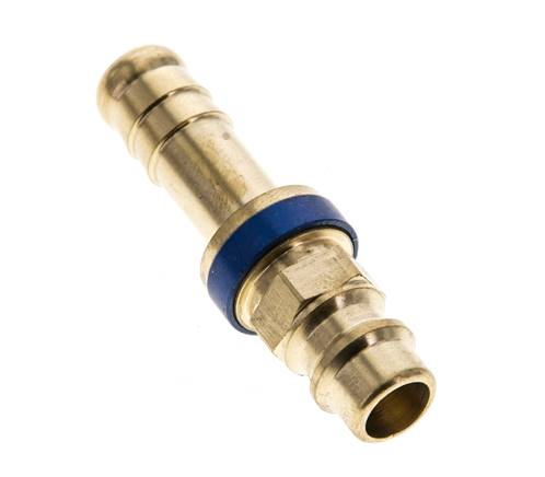 Brass DN 7.2 (Euro) Blue-Coded Air Coupling Plug 9 mm Hose Pillar