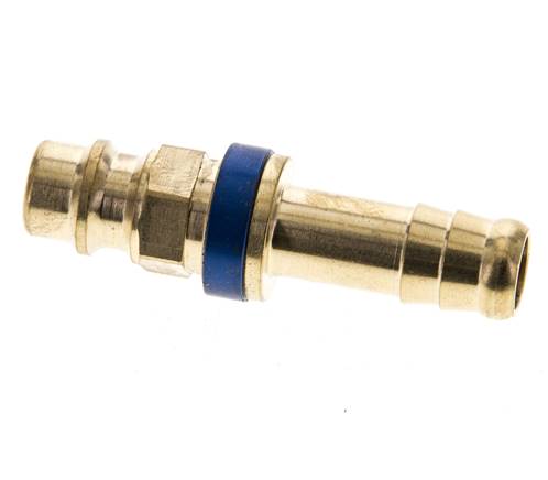 Brass DN 7.2 (Euro) Blue-Coded Air Coupling Plug 9 mm Hose Pillar