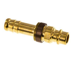 Brass DN 7.2 (Euro) Brown-Coded Air Coupling Plug 9 mm Hose Pillar