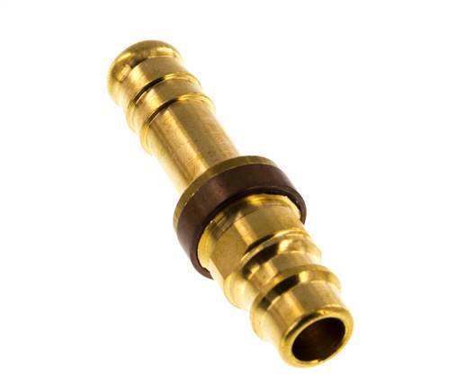 Brass DN 7.2 (Euro) Brown-Coded Air Coupling Plug 9 mm Hose Pillar