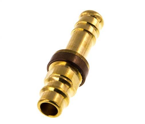 Brass DN 7.2 (Euro) Brown-Coded Air Coupling Plug 9 mm Hose Pillar