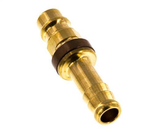 Brass DN 7.2 (Euro) Brown-Coded Air Coupling Plug 9 mm Hose Pillar