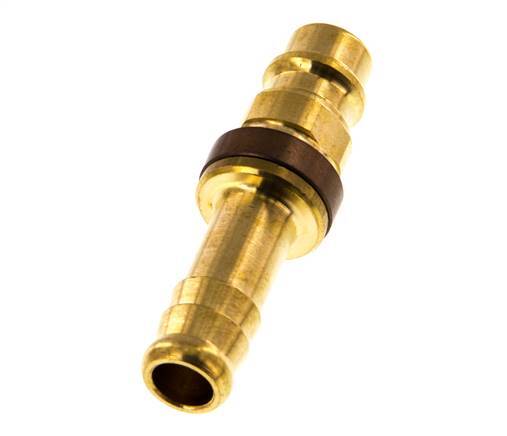 Brass DN 7.2 (Euro) Brown-Coded Air Coupling Plug 9 mm Hose Pillar