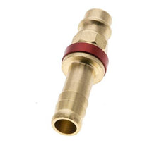 Brass DN 7.2 (Euro) Red-Coded Air Coupling Plug 9 mm Hose Pillar