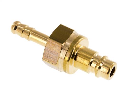 Brass DN 7.2 (Euro) Air Coupling Plug 6 mm Hose Pillar Safety