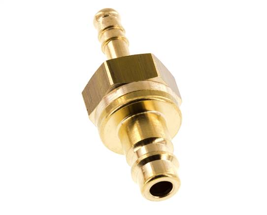Brass DN 7.2 (Euro) Air Coupling Plug 6 mm Hose Pillar Safety