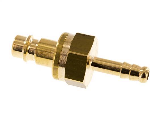 Brass DN 7.2 (Euro) Air Coupling Plug 6 mm Hose Pillar Safety