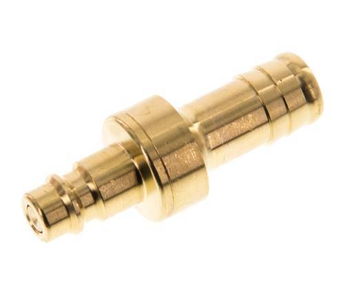 Brass DN 7.2 (Euro) Air Coupling Plug 13 mm Hose Pillar Double Shut-Off