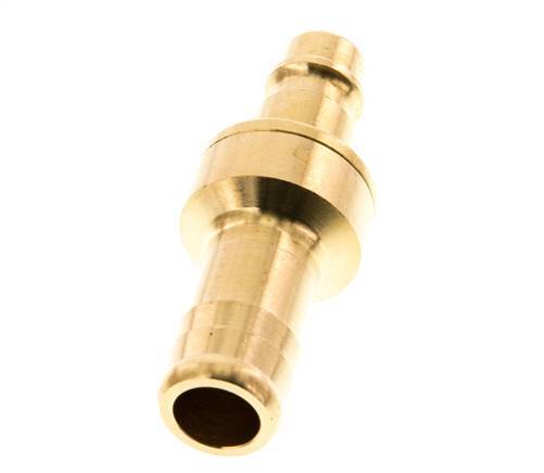Brass DN 7.2 (Euro) Air Coupling Plug 13 mm Hose Pillar Double Shut-Off