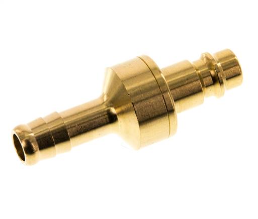 Brass DN 7.2 (Euro) Air Coupling Plug 9 mm Hose Pillar Double Shut-Off