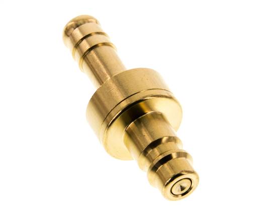 Brass DN 7.2 (Euro) Air Coupling Plug 9 mm Hose Pillar Double Shut-Off