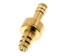Brass DN 7.2 (Euro) Air Coupling Plug 9 mm Hose Pillar Double Shut-Off