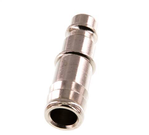 Nickel-plated Brass DN 7.2 (Euro) Air Coupling Plug 13 mm Hose Pillar [2 Pieces]
