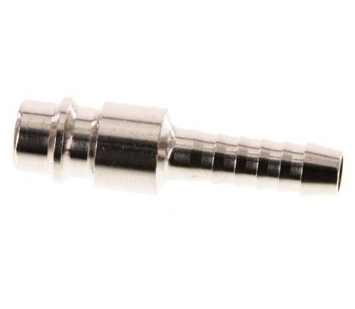 Nickel-plated Brass DN 7.2 (Euro) Air Coupling Plug 6 mm Hose Pillar [2 Pieces]