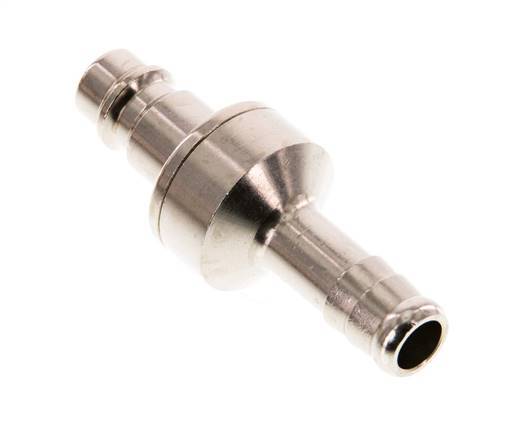 Nickel-plated Brass DN 7.2 (Euro) Air Coupling Plug 10 mm Hose Pillar Double Shut-Off