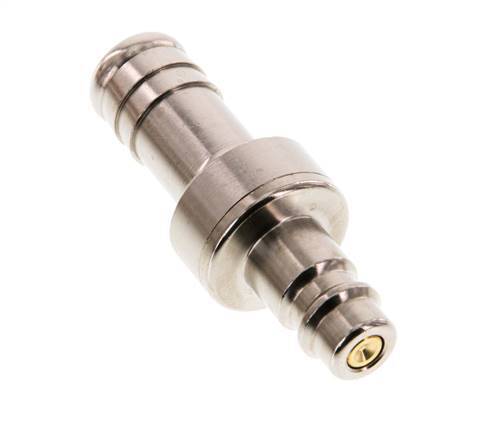 Nickel-plated Brass DN 7.2 (Euro) Air Coupling Plug 13 mm Hose Pillar Double Shut-Off