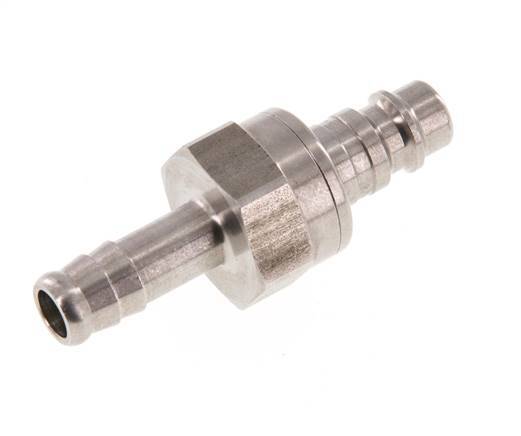 Stainless steel DN 7.2 (Euro) Air Coupling Plug 10 mm Hose Pillar Double Shut-Off