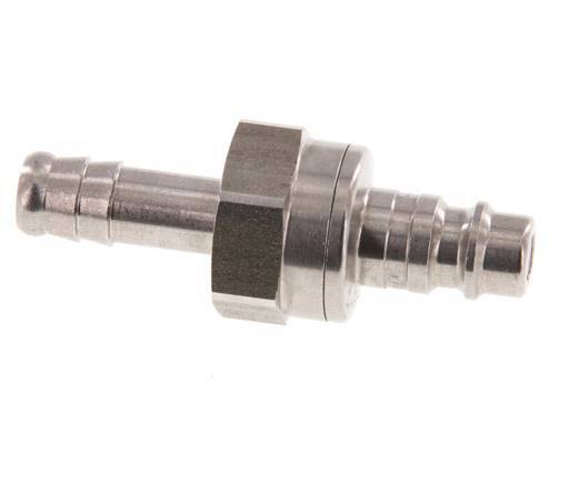 Stainless steel DN 7.2 (Euro) Air Coupling Plug 10 mm Hose Pillar Double Shut-Off