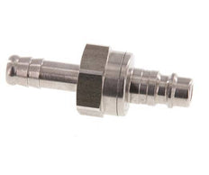Stainless steel DN 7.2 (Euro) Air Coupling Plug 10 mm Hose Pillar Double Shut-Off