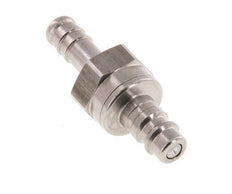 Stainless steel DN 7.2 (Euro) Air Coupling Plug 10 mm Hose Pillar Double Shut-Off