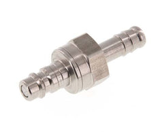 Stainless steel DN 7.2 (Euro) Air Coupling Plug 10 mm Hose Pillar Double Shut-Off