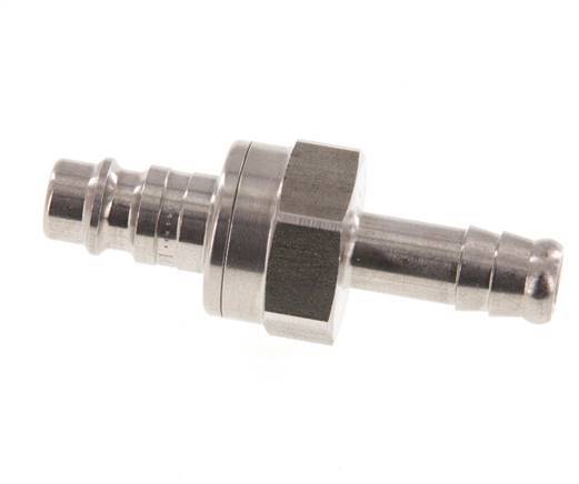 Stainless steel DN 7.2 (Euro) Air Coupling Plug 10 mm Hose Pillar Double Shut-Off