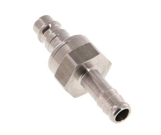 Stainless steel DN 7.2 (Euro) Air Coupling Plug 10 mm Hose Pillar Double Shut-Off
