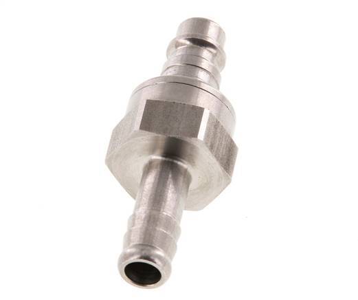 Stainless steel DN 7.2 (Euro) Air Coupling Plug 10 mm Hose Pillar Double Shut-Off