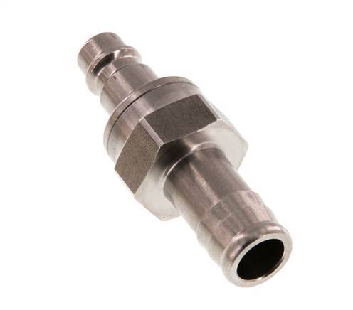 Stainless steel DN 7.2 (Euro) Air Coupling Plug 13 mm Hose Pillar Double Shut-Off