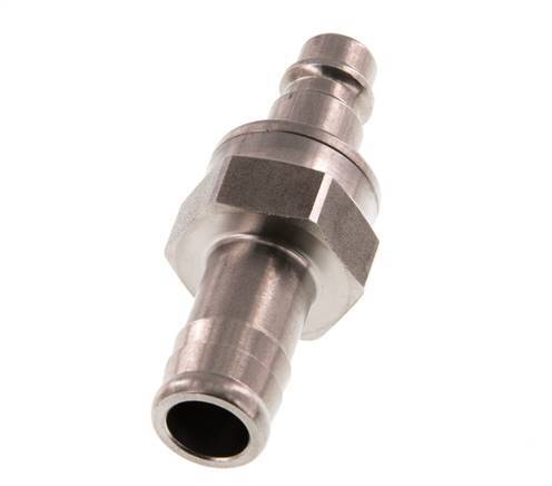 Stainless steel DN 7.2 (Euro) Air Coupling Plug 13 mm Hose Pillar Double Shut-Off