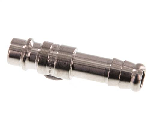 Stainless Steel 316L DN 7.2 (Euro) Air Coupling Plug 10 mm Hose Pillar Double Shut-Off