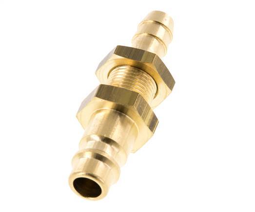 Brass DN 7.2 (Euro) Air Coupling Plug 8 mm Hose Pillar Bulkhead