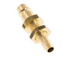 Brass DN 7.2 (Euro) Air Coupling Plug 8 mm Hose Pillar Bulkhead