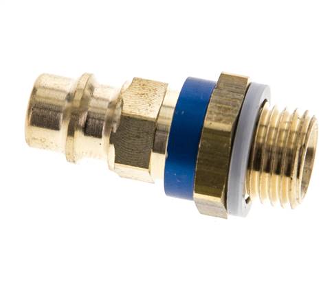 Brass DN 7.2 (Euro) Blue-Coded Air Coupling Plug G 1/4 inch Male