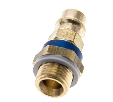 Brass DN 7.2 (Euro) Blue-Coded Air Coupling Plug G 1/4 inch Male