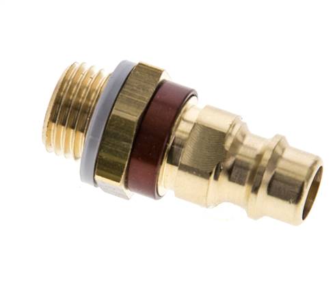 Brass DN 7.2 (Euro) Brown-Coded Air Coupling Plug G 1/4 inch Male