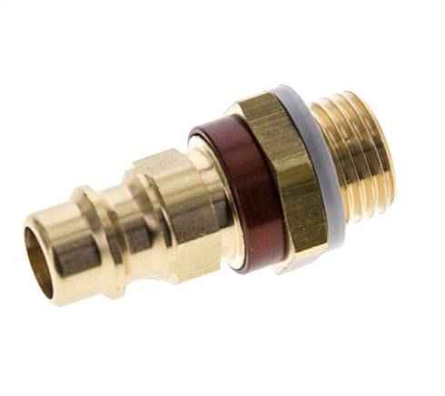 Brass DN 7.2 (Euro) Brown-Coded Air Coupling Plug G 1/4 inch Male